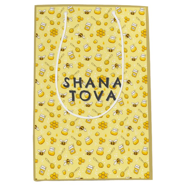 Rosh Hashanah Shana Tova Söt Roligt Namn Gift Bag (Framsidan)