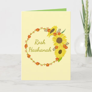 Rosh Hashanah Sunblomma Helgkort