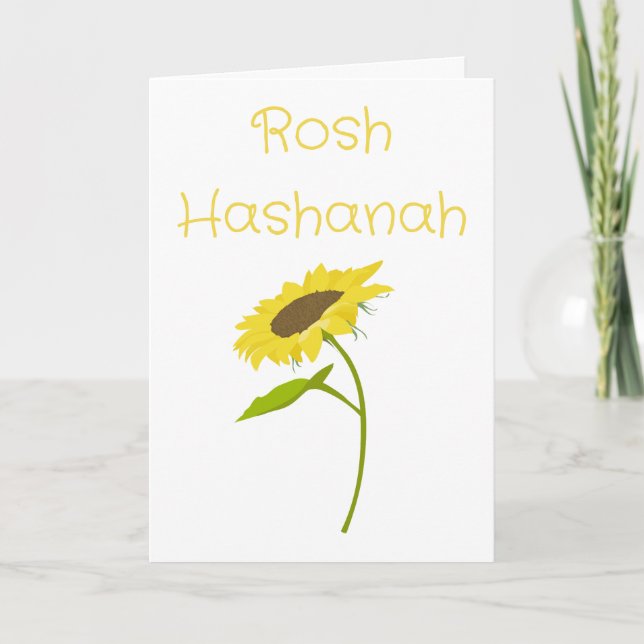 Rosh Hashanah-välsignelser solros tema Helgkort (Framsida)