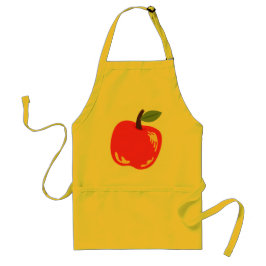 Rosh Hashanah Whimsical Bright Red Apple Förkläde