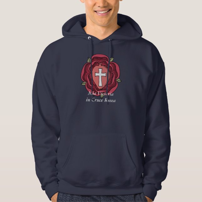 Rosicrucian Emblem, Mia Victoria i Cruce Rosea Sweatshirt Med Luva (Framsida)