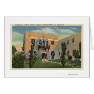 Rosicrucian parkerar det orientaliska museet hälsningskort
