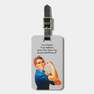 Rosie affischen för Riveter WWII Bagagebricka