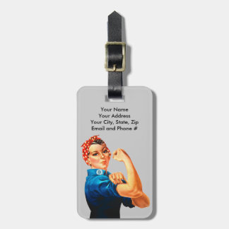 Rosie affischen för Riveter WWII Bagagebricka