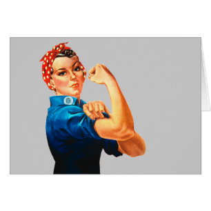 Rosie affischen för Riveter WWII Hälsningskort