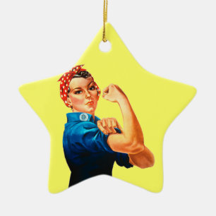 Rosie affischen för Riveter WWII Julgransprydnad Keramik