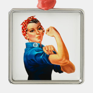 Rosie affischen för Riveter WWII Julgransprydnad Metall