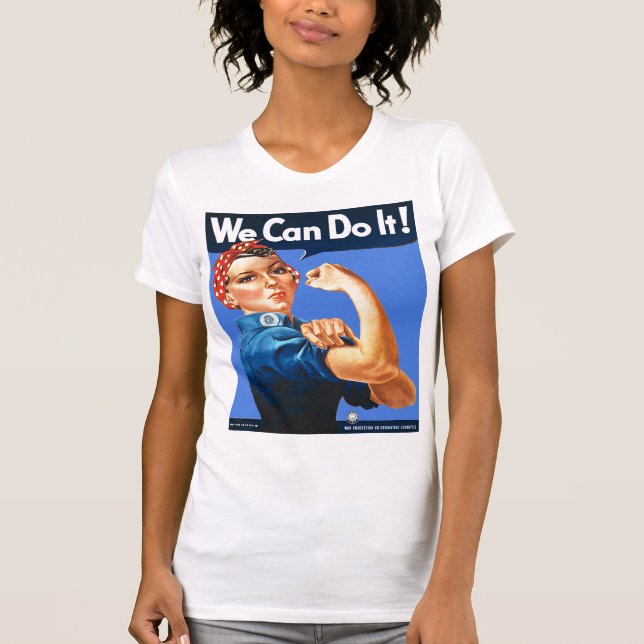 Rosie den fasta blåttT-tröja för Riveter Tee Shirt (Framsida)