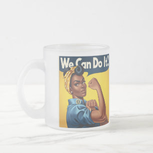 Rosie den nitande afroamerikanska damen frostad glasmugg