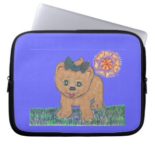 Rosie den Pomeranian valpen Laptop Fodral