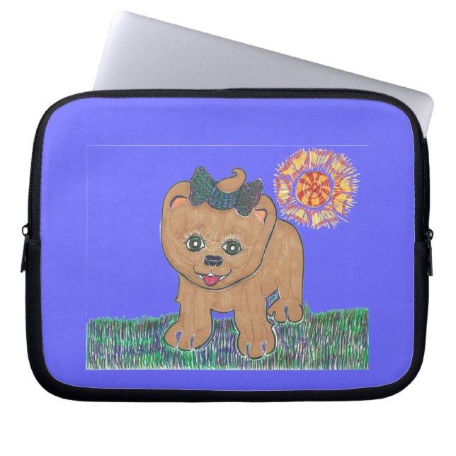 Rosie den Pomeranian valpen Laptop Fodral (Framsidan)