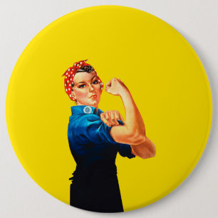 Rosie den Retro designstilen för Riveter Knapp