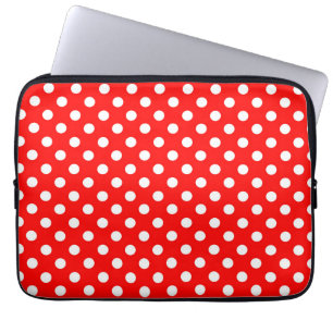 Rosie den Retro polka dots för Rivetermodestil Laptop Sleeve