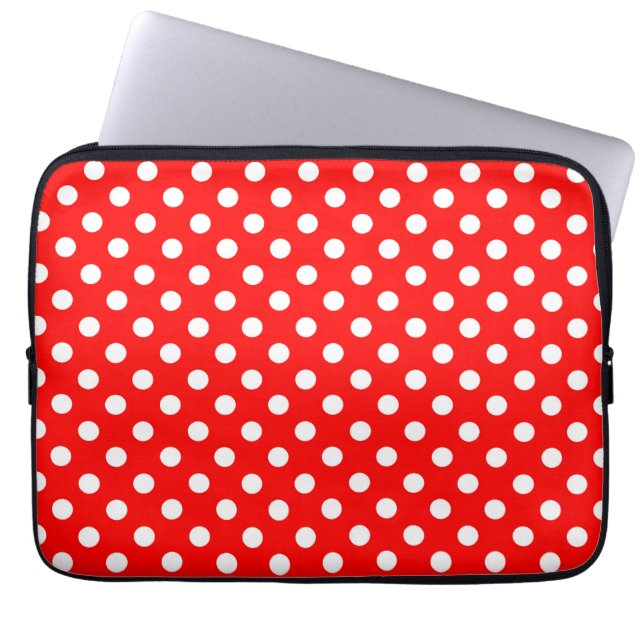 Rosie den Retro polka dots för Rivetermodestil Laptop Sleeve (Framsidan)