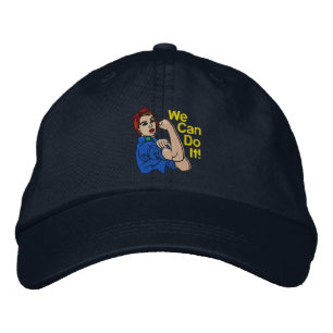 Rosie den Retro stilbroderit för Riveter Broderad Keps