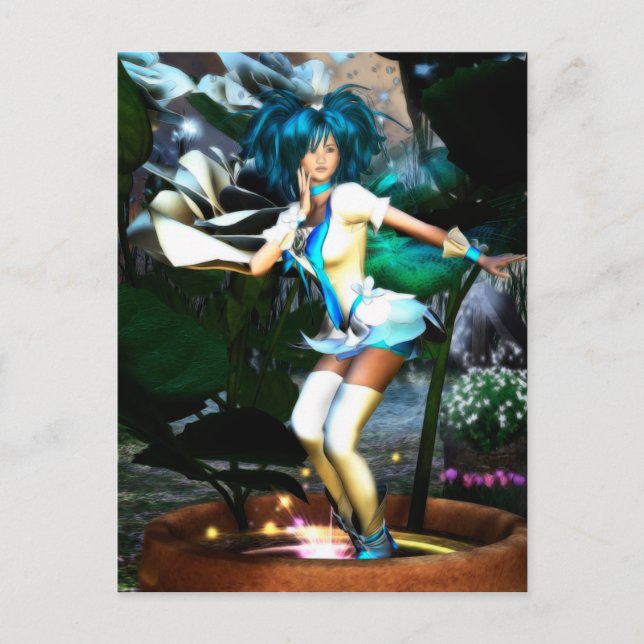 Rosie Elvin Fantasy Anime Vykort (Framsida)