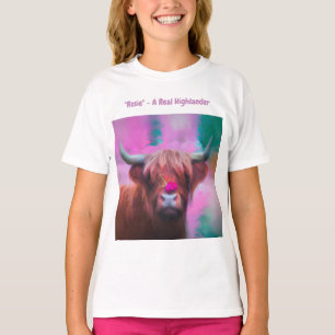 "Rosie från Höglandet" – Höglandsboskap-porträtt T Shirt