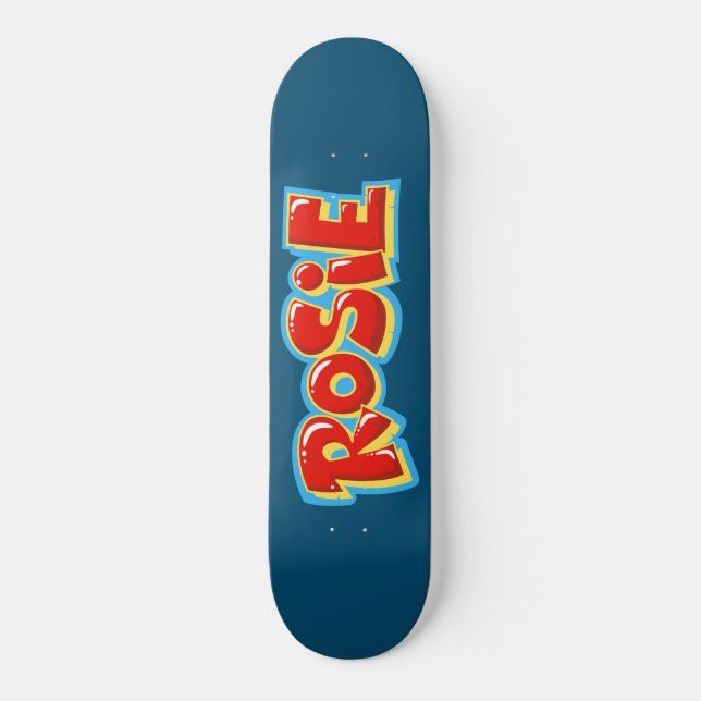 Rosie graffiti skateboard (Framsida)