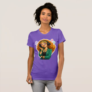 Rosie Max Cartoon Flicka T-Shirt – Söt Orange Lock
