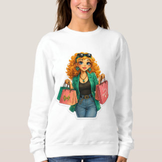 Rosie Max Cartoon Flicka T-Shirt – Söt Orange Lock