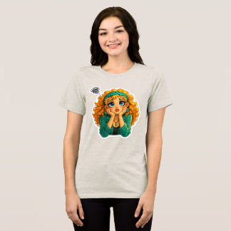 Rosie Max Cartoon Flicka T-Shirt – Söt Orange Lock