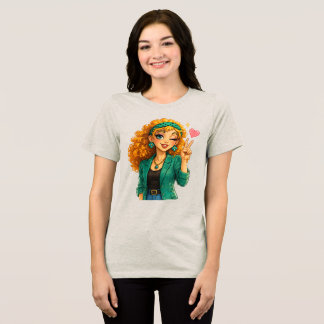 Rosie Max Cartoon Flicka T-Shirt – Söt Orange Lock