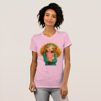 Rosie Max Cartoon Flicka T-Shirt – Söt Orange Lock