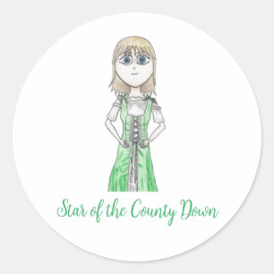Rosie McCann från Star of the County Down Irish Runt Klistermärke