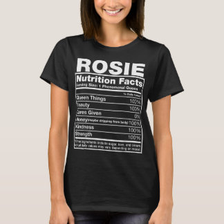 Rosie Nutrition Facts Rosie Namn Birthday Shirt T Shirt