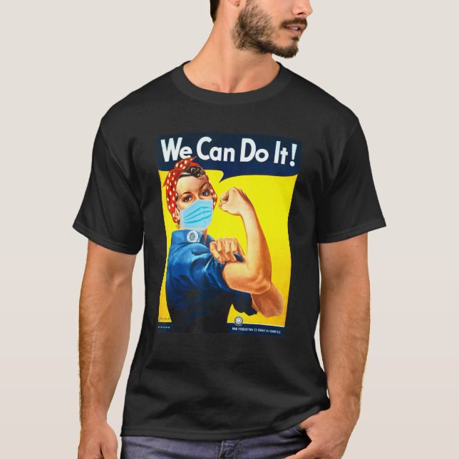 Rosie of the Riveter Ansikte Ansikte Mask T Shirt (Framsida)