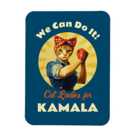 Rosie of the Riveter Cat Dam for Kamala Harris Magnet