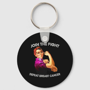 Rosie of the Riveter Defeat Breast Cancer Awarenes Nyckelring