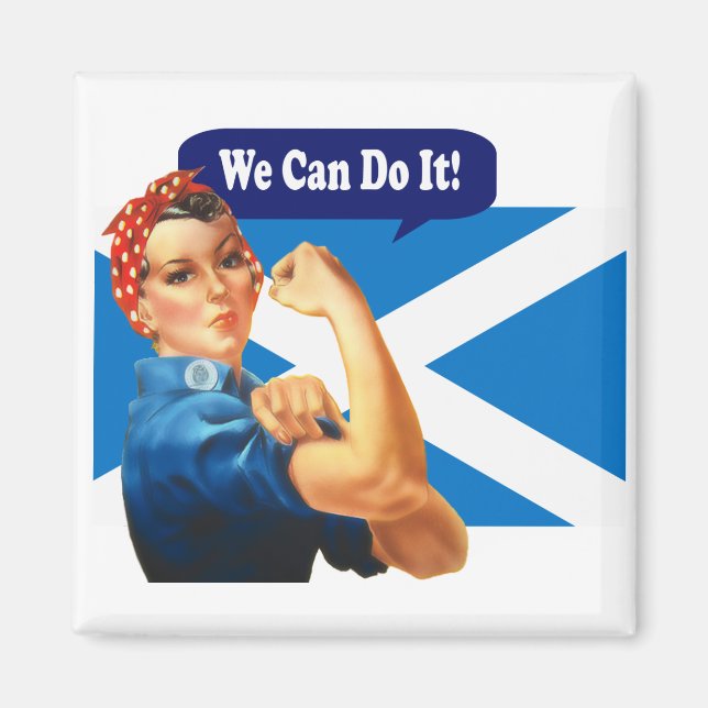 Rosie of the Riveter for Scottish Independence Mag Magnet (Framsidan)