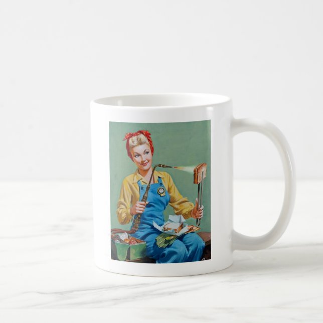 Rosie of the Riveter Makes Tosted Cheese Kaffemugg (Höger)