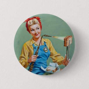 Rosie of the Riveter Makes Tosted Cheese Knapp