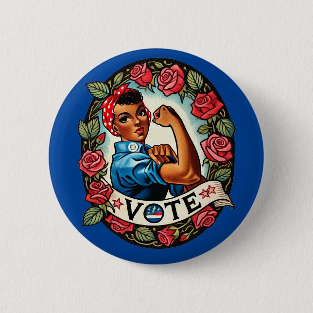 Rosie of the Riveter Vote Knapp (Framsida)