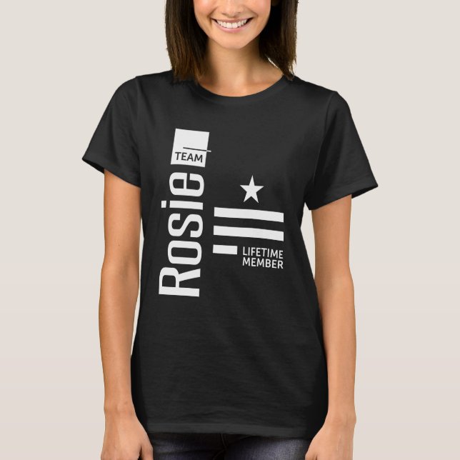 Rosie Personlig Namn Birthday Gift T Shirt (Framsida)