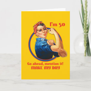 Rosie Riveter 50:e födelsedagskortet Kort