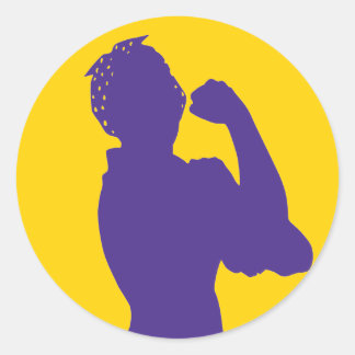 Rosie Riveter-dekalen med anpassade färg Runt Klistermärke