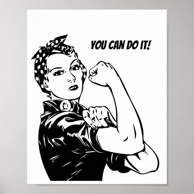 Rosie Riveter, du kan göra det Poster (Framsidan)