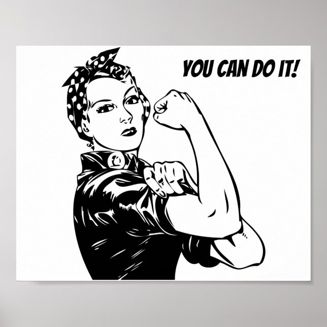 Rosie Riveter, du kan göra det Poster (Framsidan)