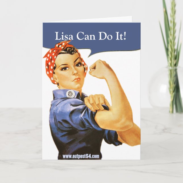 Rosie Riveter Greeting Card Kort (Framsida)