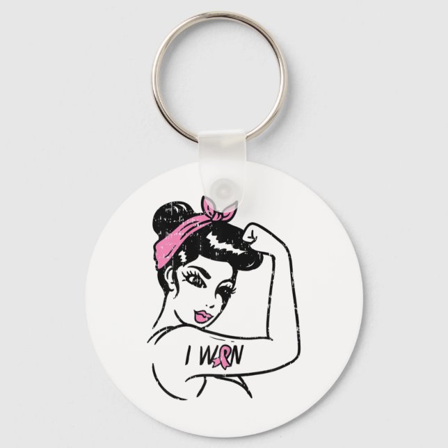Rosie Riveter I Won Awareness Breast Cancer Surviv Nyckelring (Framsida)