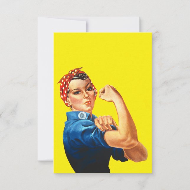 Rosie Riveter Inbjudningar (Framsida)