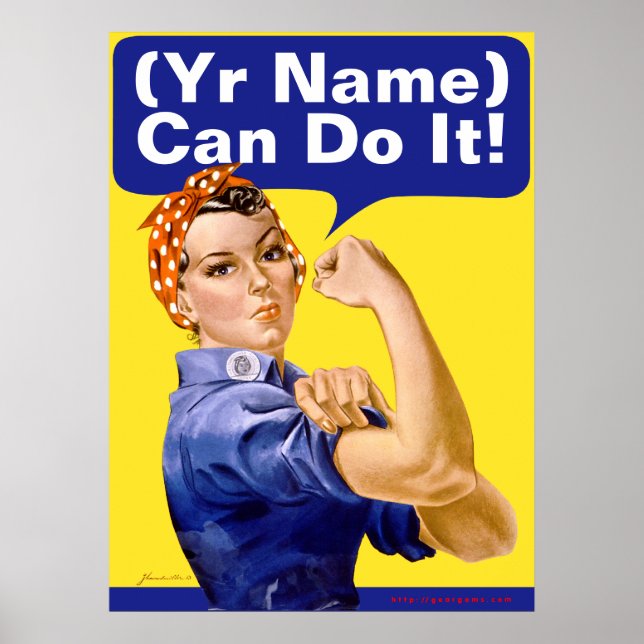 Rosie Riveter "(_________) kan göra det!" Poster (Framsidan)