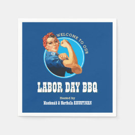 Rosie Riveter LABOR DAY BBQ Pappersservett