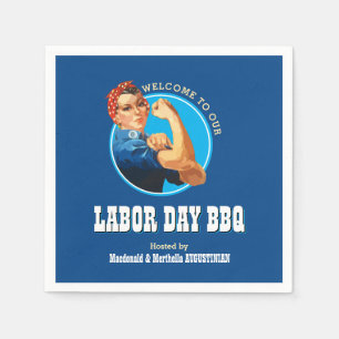 Rosie Riveter LABOR DAY BBQ Pappersservett