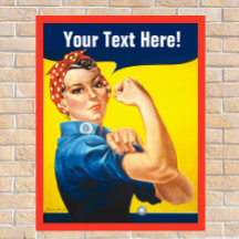 Rosie Riveter med Anpassa text