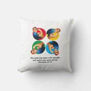ROSIE RIVETER Proverbs 31 Kudde