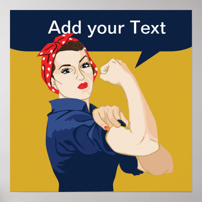 Rosie Riveter Strong Woman Poster (Framsidan)